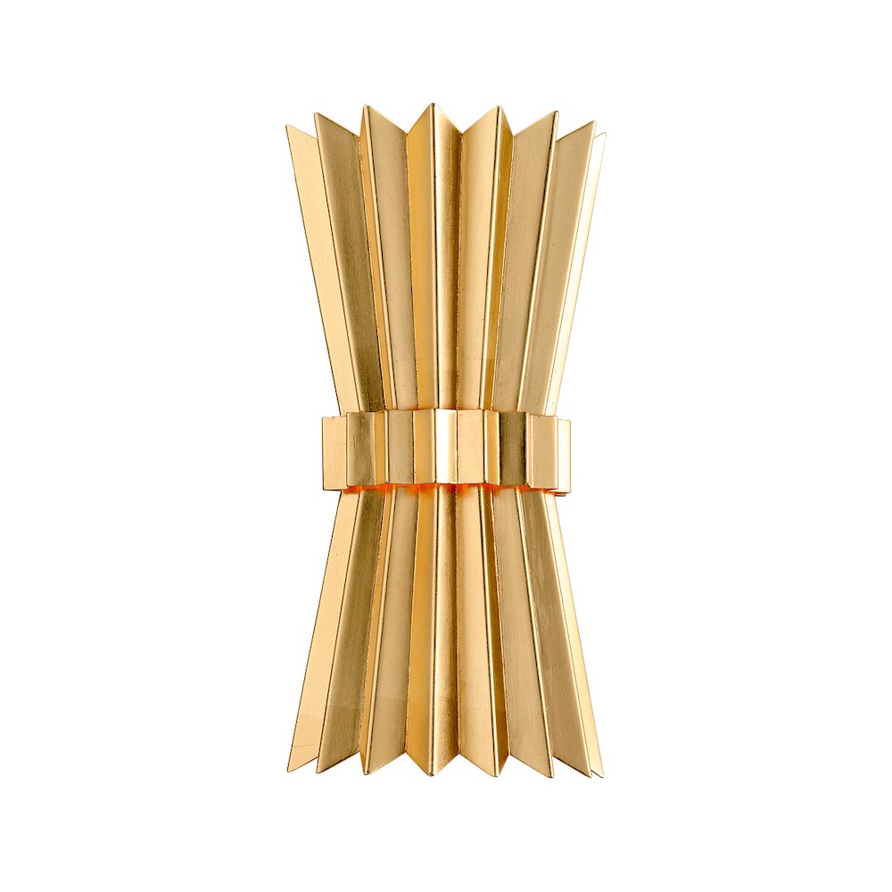 Moxy Wall Sconce, Gold Leaf. Picture 1