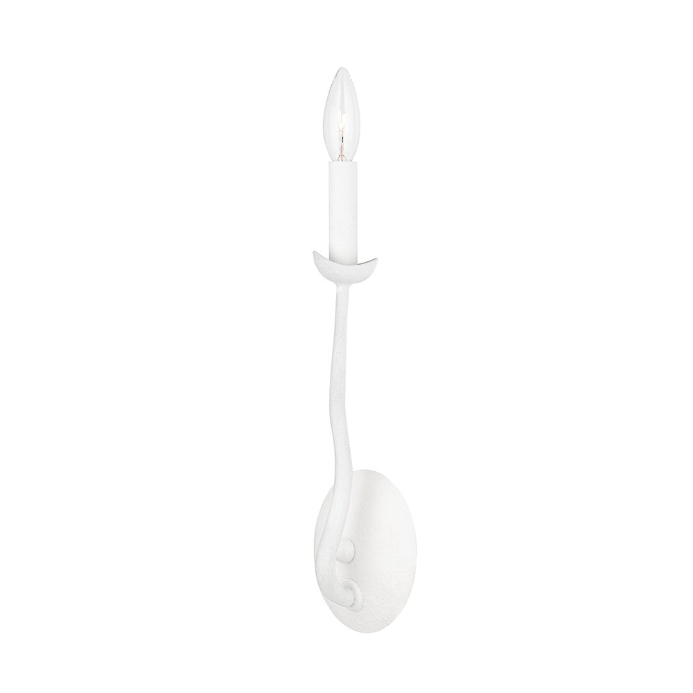 Reign Wall Sconce, Gesso White. Picture 1