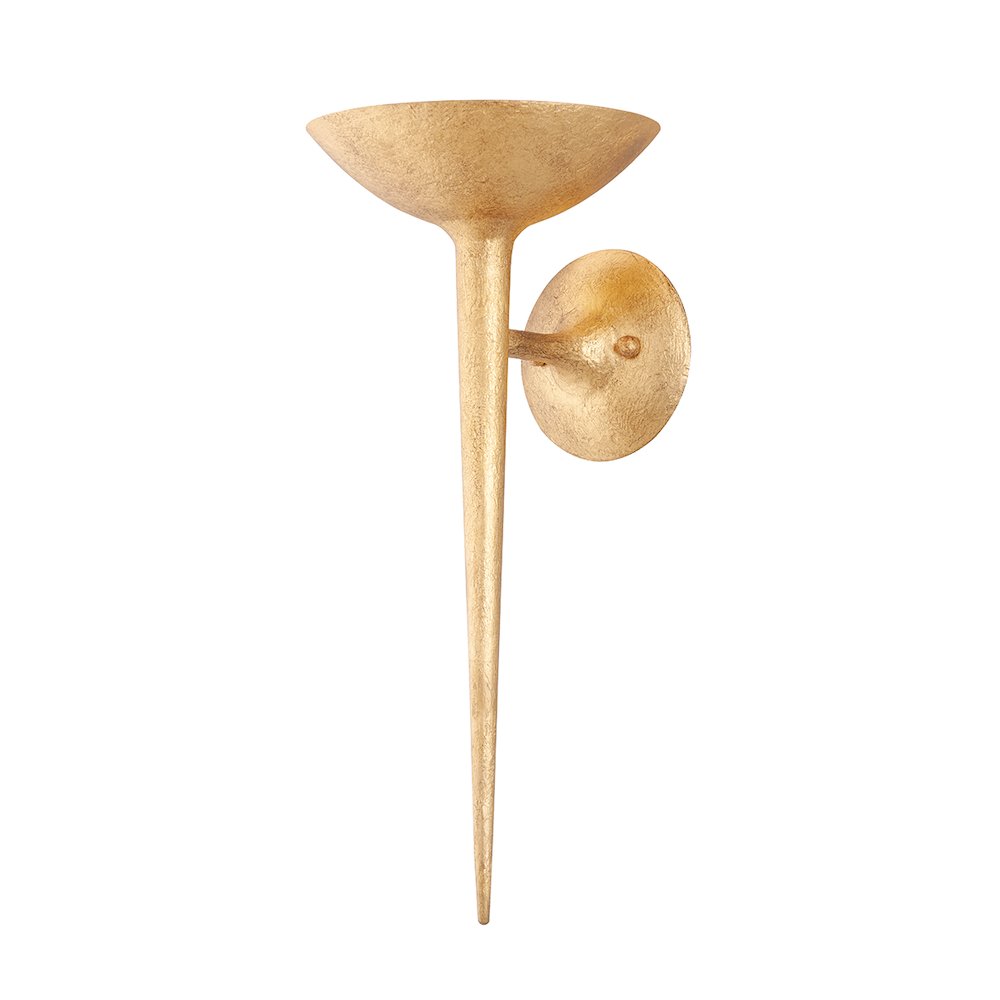 Cecilia Wall Sconce, Vintage Gold Leaf. Picture 1