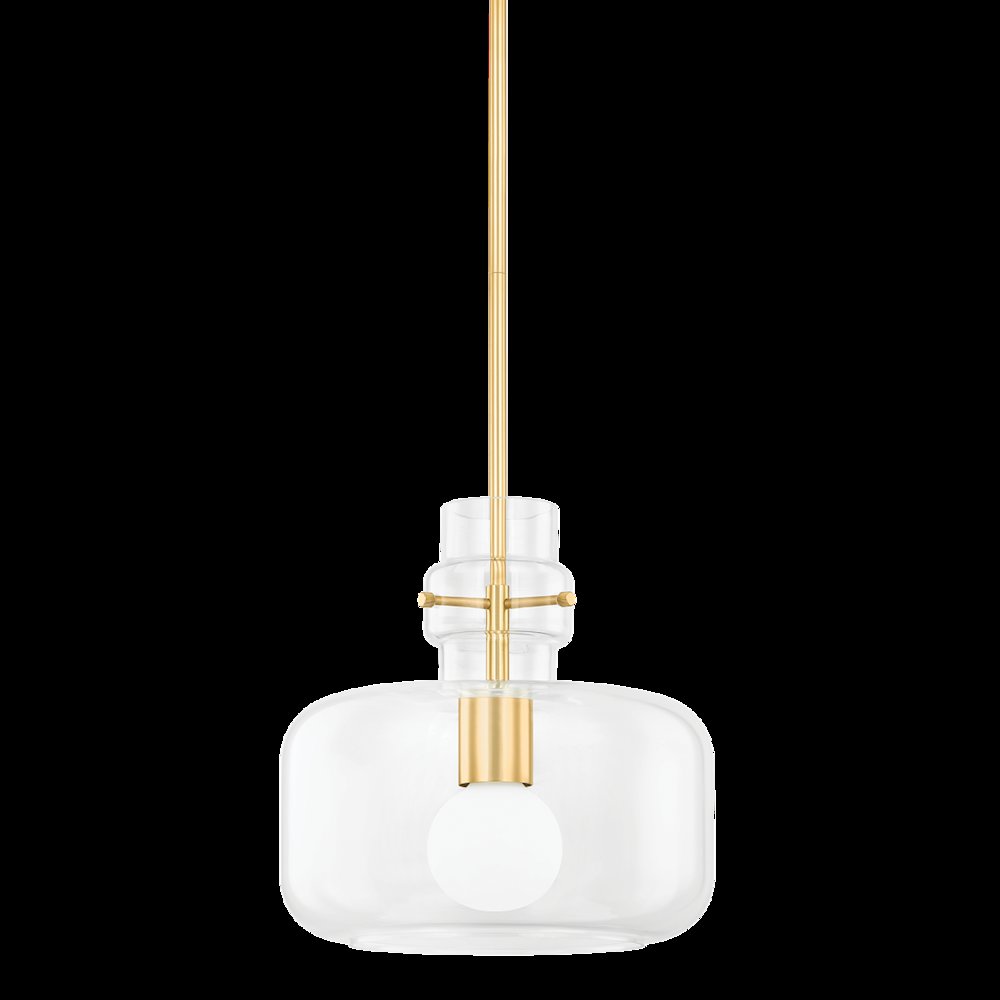 Lumi Pendant, Aged Brass. Picture 1