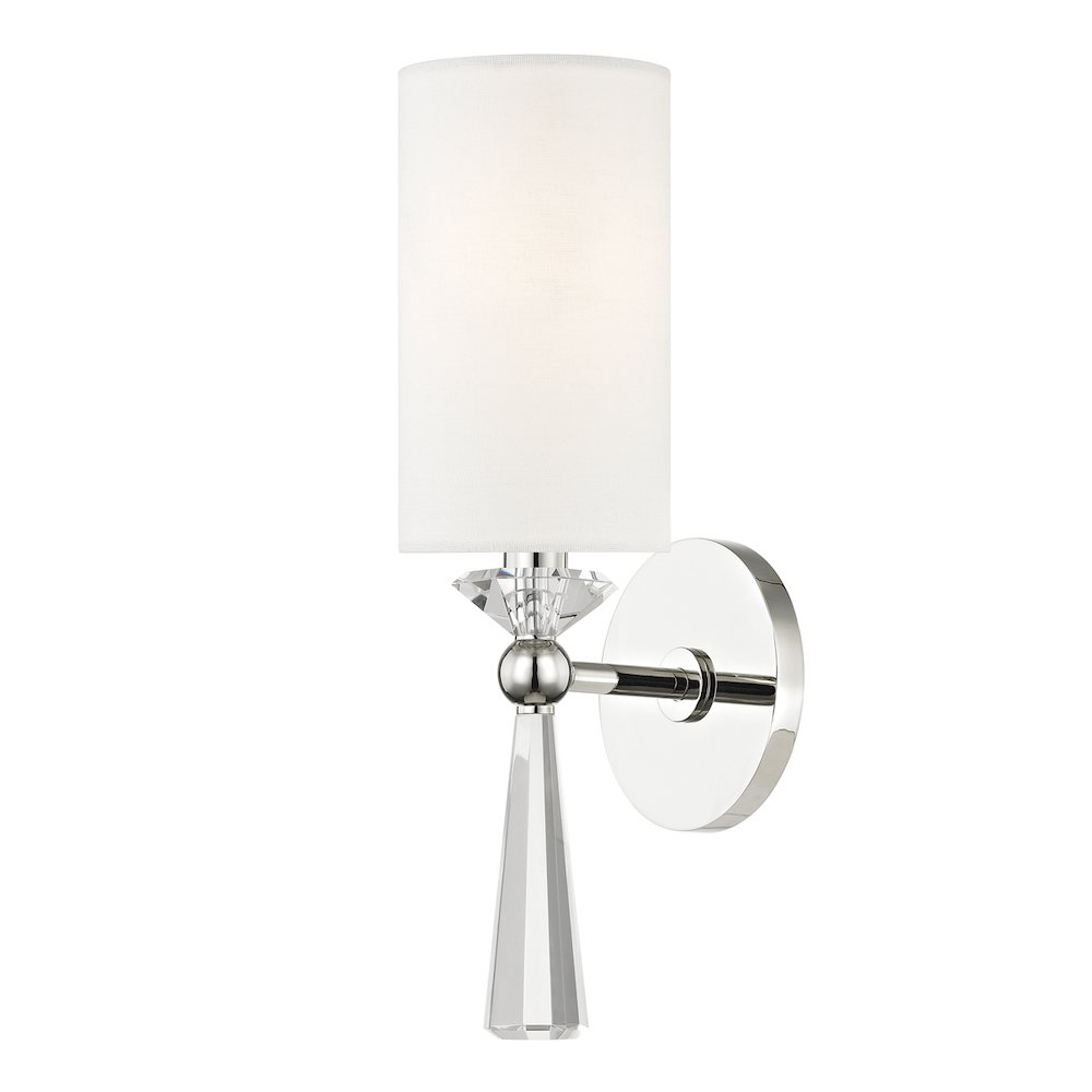 Birch Wall Sconce, Polished Nickel. Picture 1