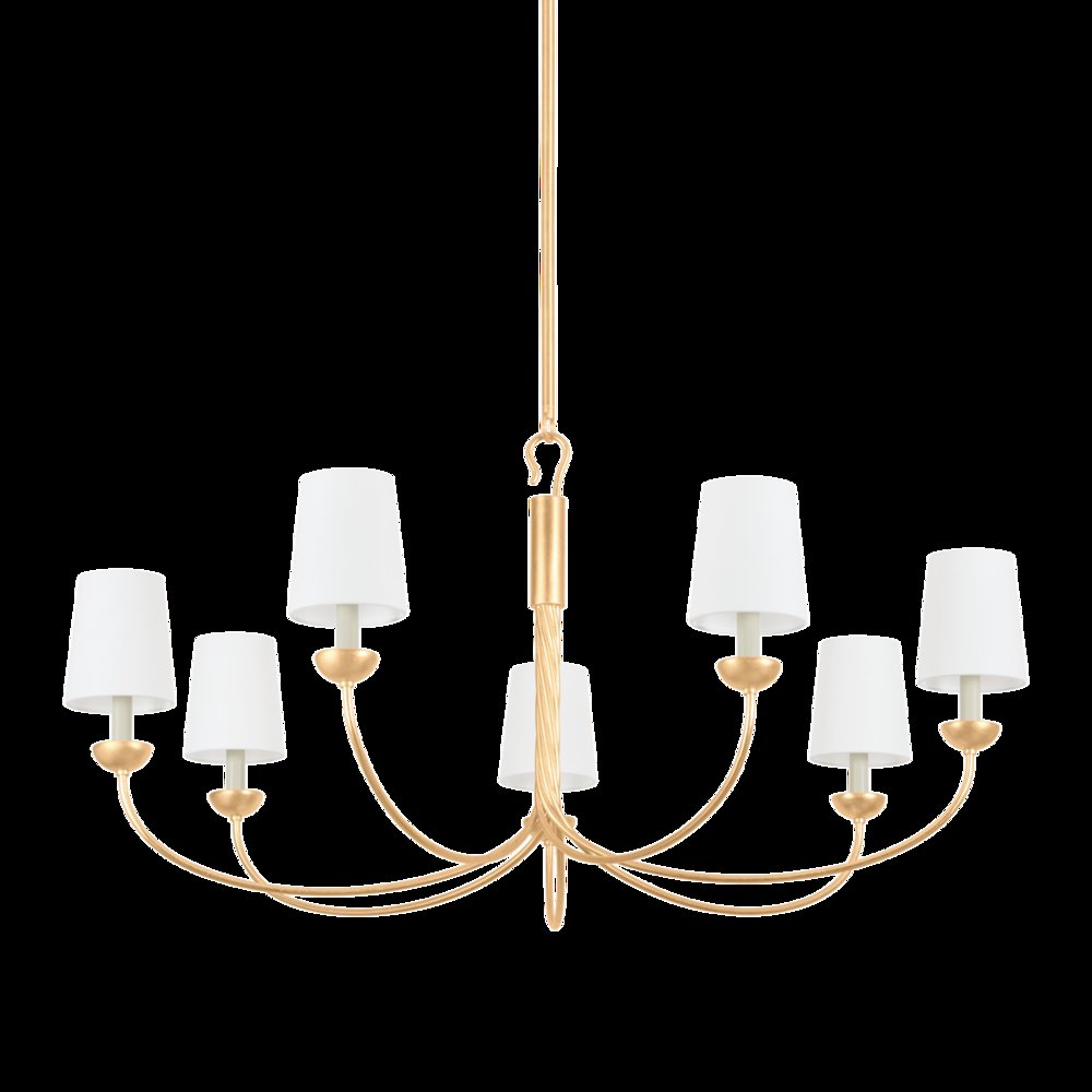 Montpelier Chandelier, Vintage Gold Leaf. Picture 1