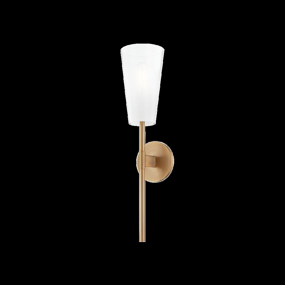 Camarillo Wall Sconce, Patina Brass. Picture 1