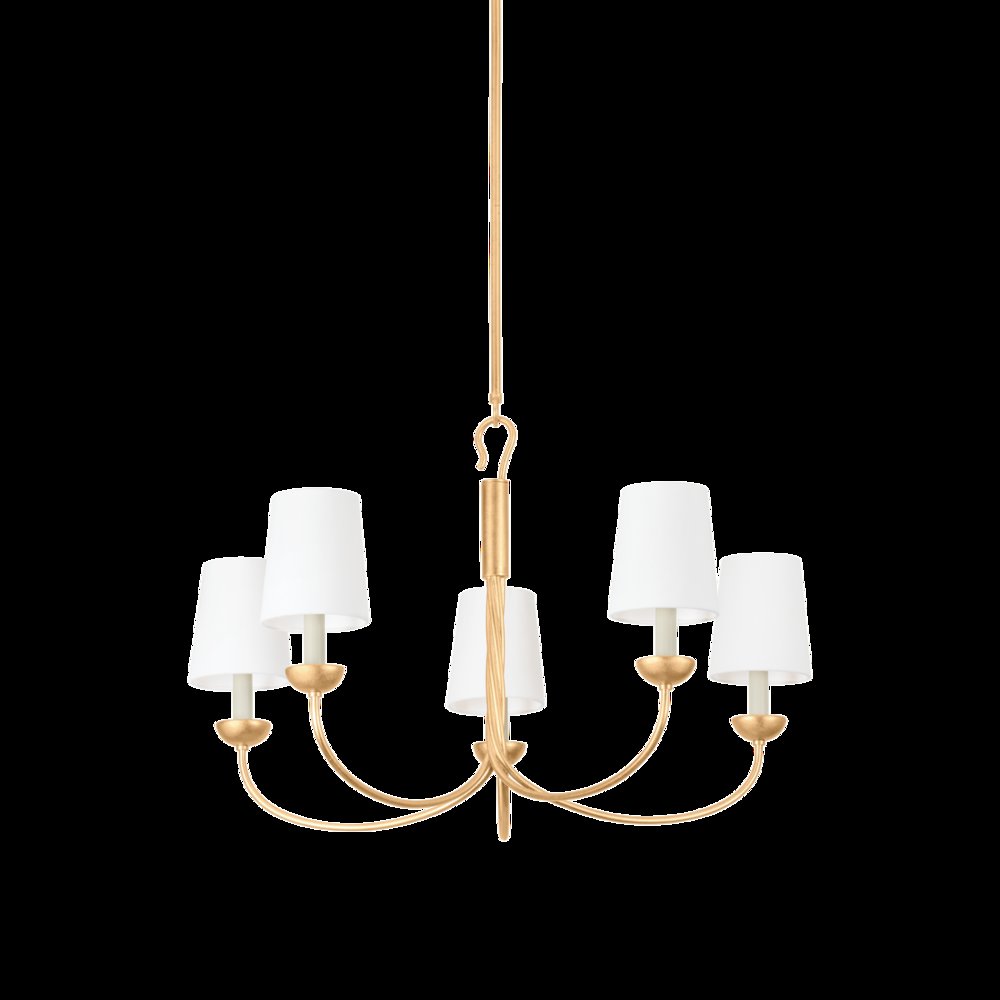 Montpelier Chandelier, Vintage Gold Leaf. Picture 1