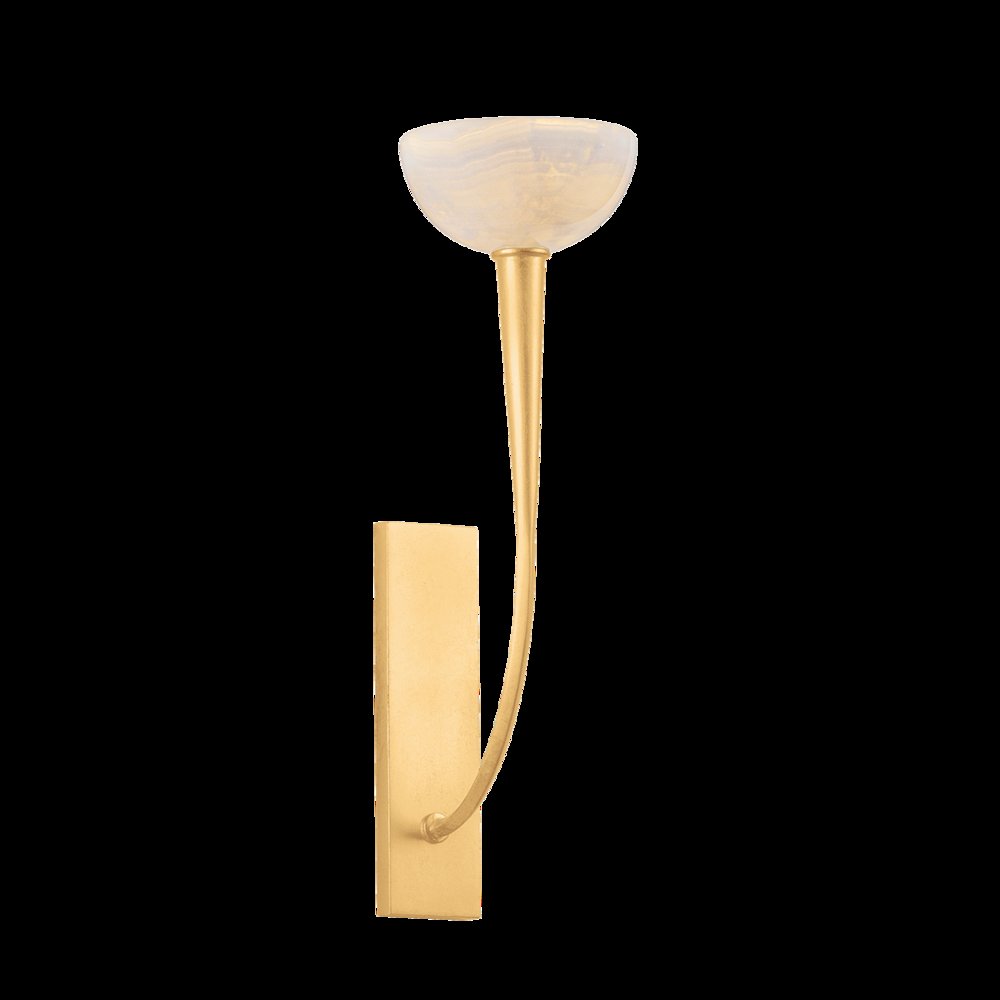 Maywood Wall Sconce, Vintage Gold Leaf. Picture 1