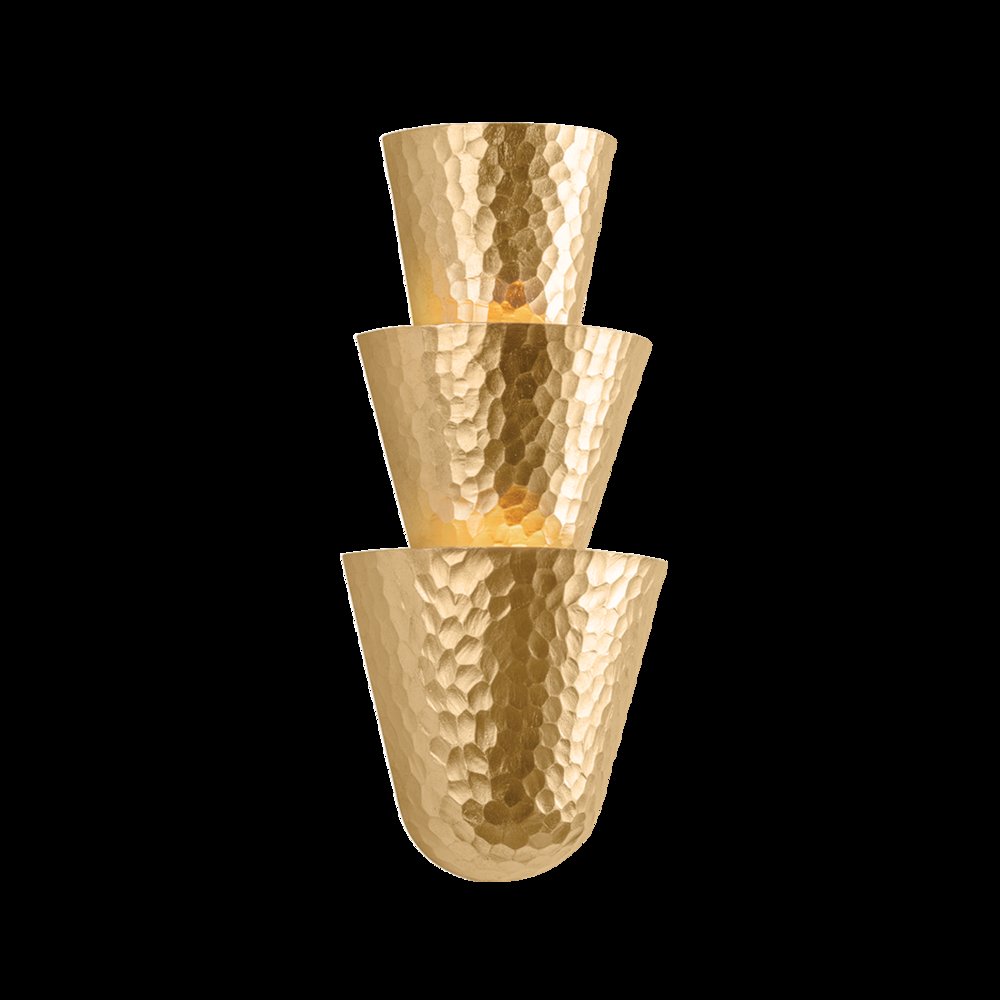 Bucharest Wall Sconce, Vintage Gold Leaf. Picture 1