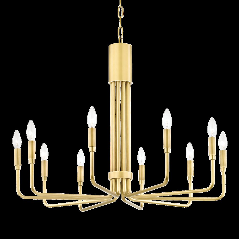Brigitte Chandelier, Aged Brass. Picture 1