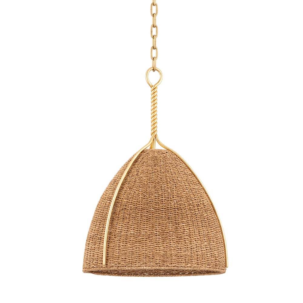 Woodlawn Pendant, Vintage Gold Leaf. Picture 1