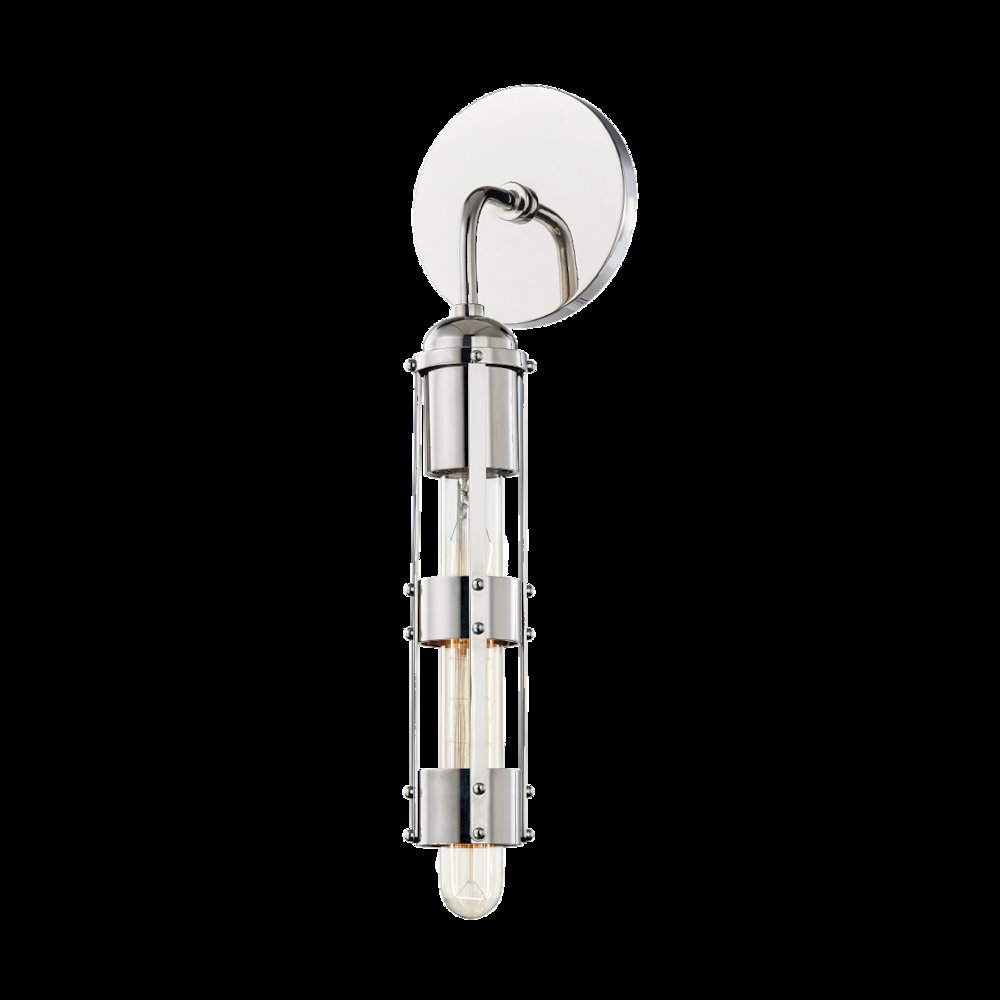 Violet Wall Sconce, Polished Nickel. Picture 1