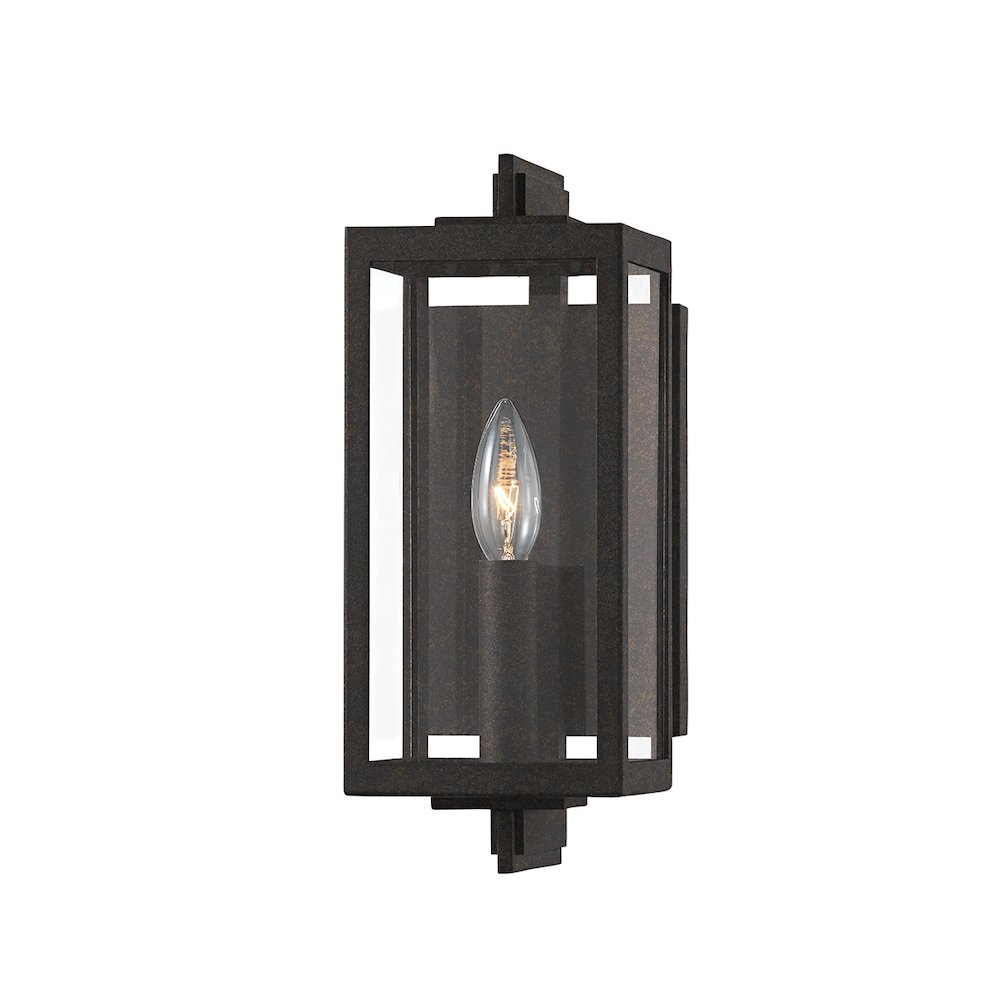 Nico Exterior Wall Sconce, French Iron. Picture 1