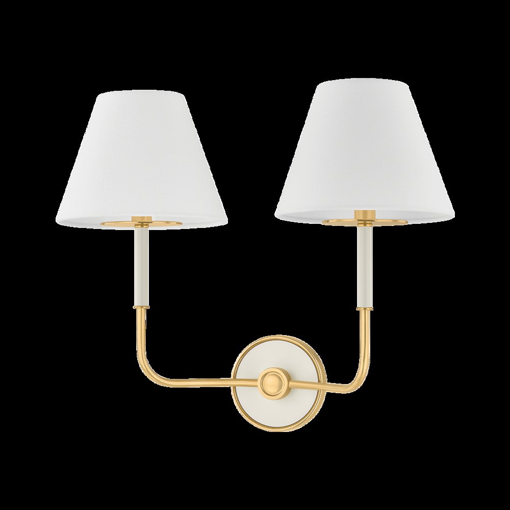 Wedgewood Wall Sconce, Aged Brass. Picture 1