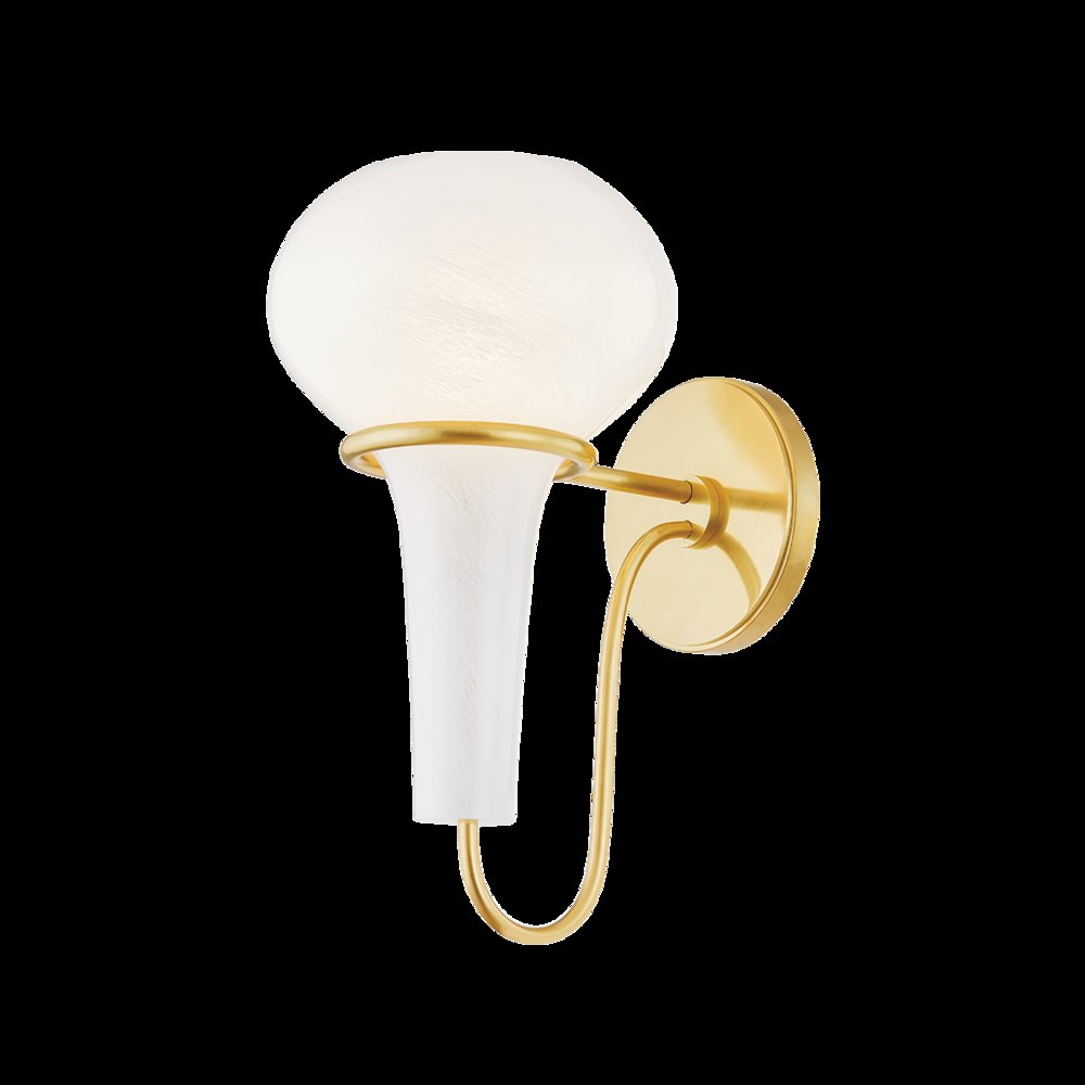 Adams Corner Wall Sconce, Aged Brass. Picture 1