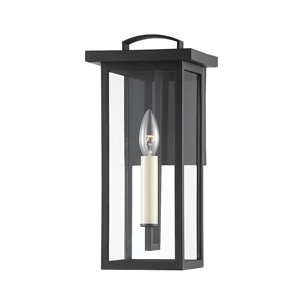 Eden Exterior Wall Sconce, Texture Black. Picture 1