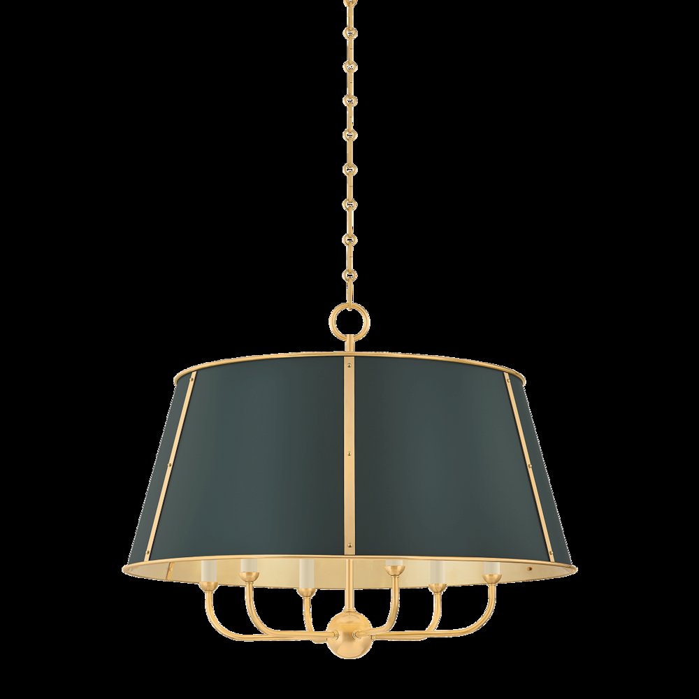 Cambridge Chandelier, Aged Brass. Picture 1