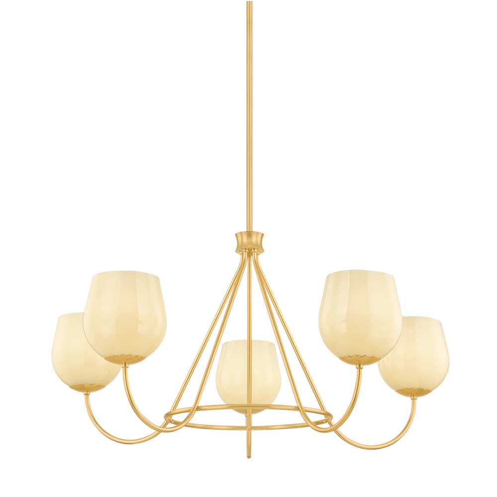 Genevieve Chandelier, Aged Brass. Picture 1