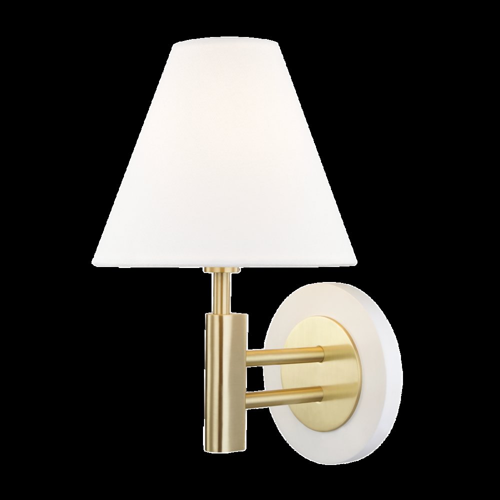 Robbie Wall Sconce, Aged Brass. Picture 1