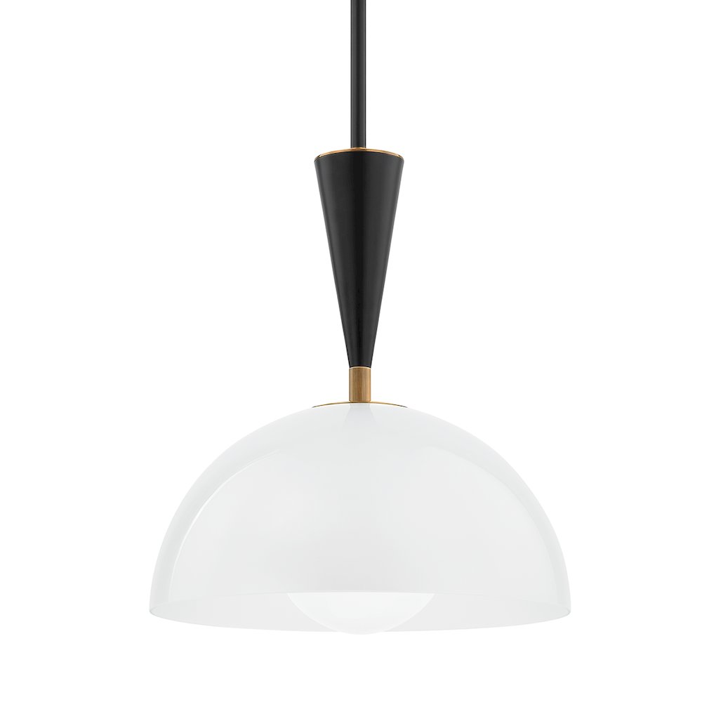 Payson Pendant In Patina Brass Color. Picture 1
