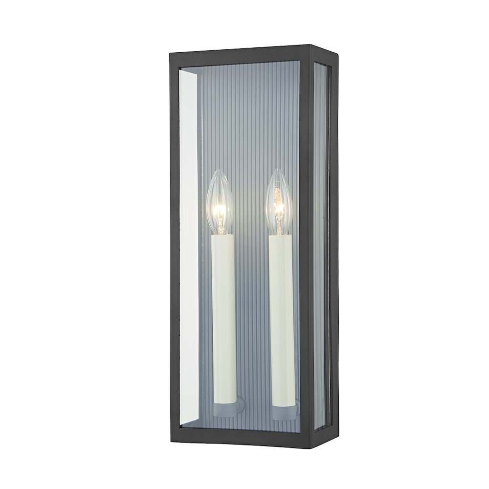 Vail Wall Sconce In Texture Black/Weathered Zinc Color. Picture 1