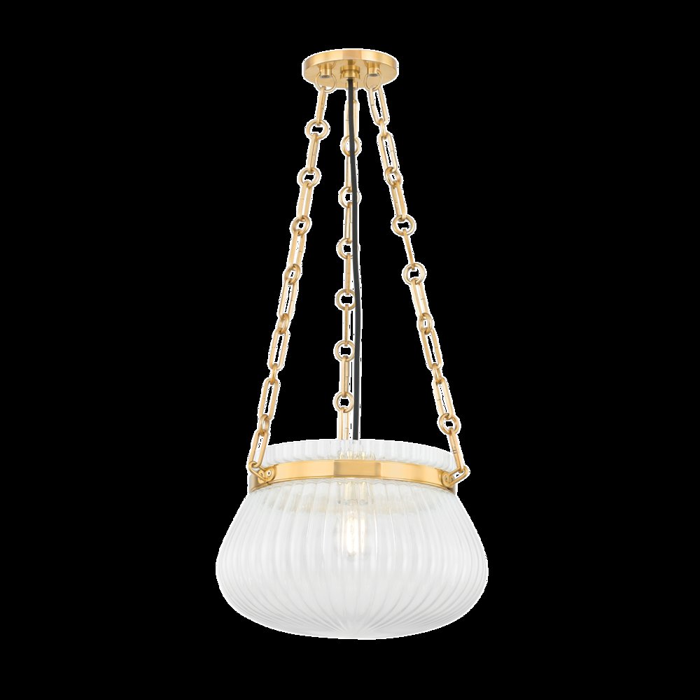 Granby Pendant, Aged Brass. Picture 1