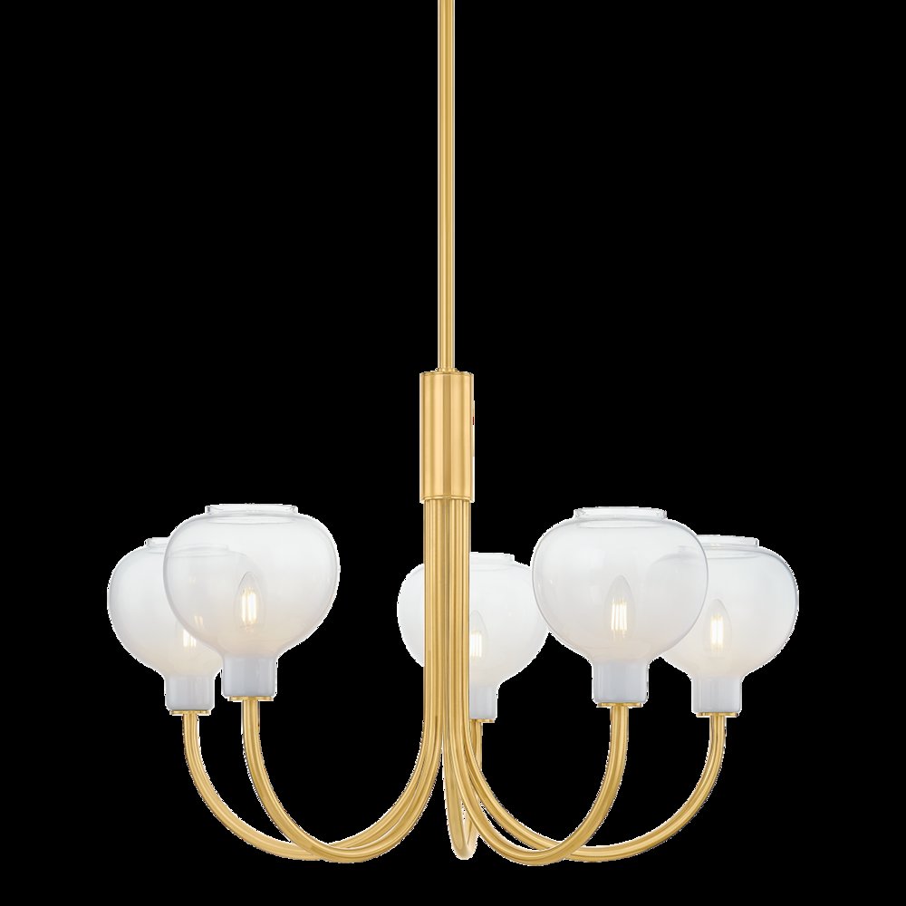 Estelle Chandelier, Aged Brass. Picture 1