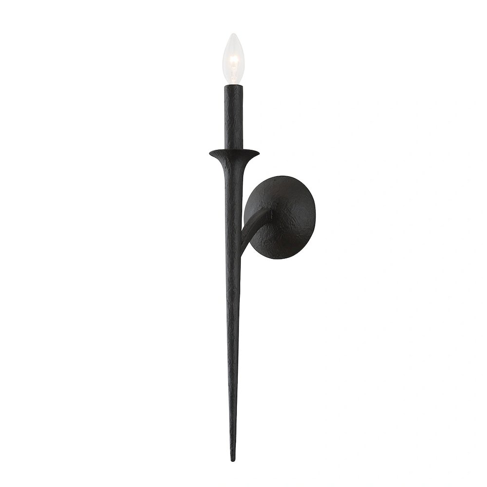 Luca Wall Sconce In Black Iron Color. Picture 1