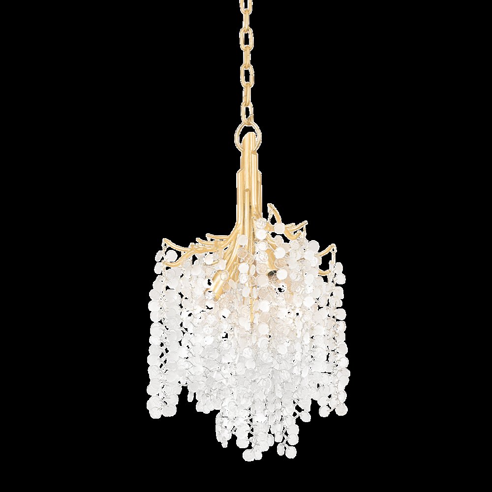 Genoa Chandelier, Gold Leaf. Picture 1