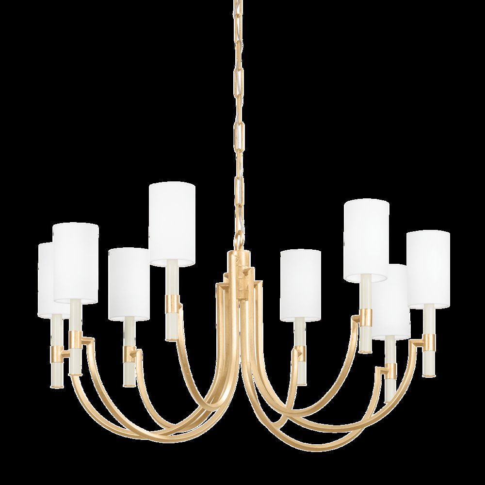 Gustine Chandelier, Vintage Gold Leaf. Picture 1