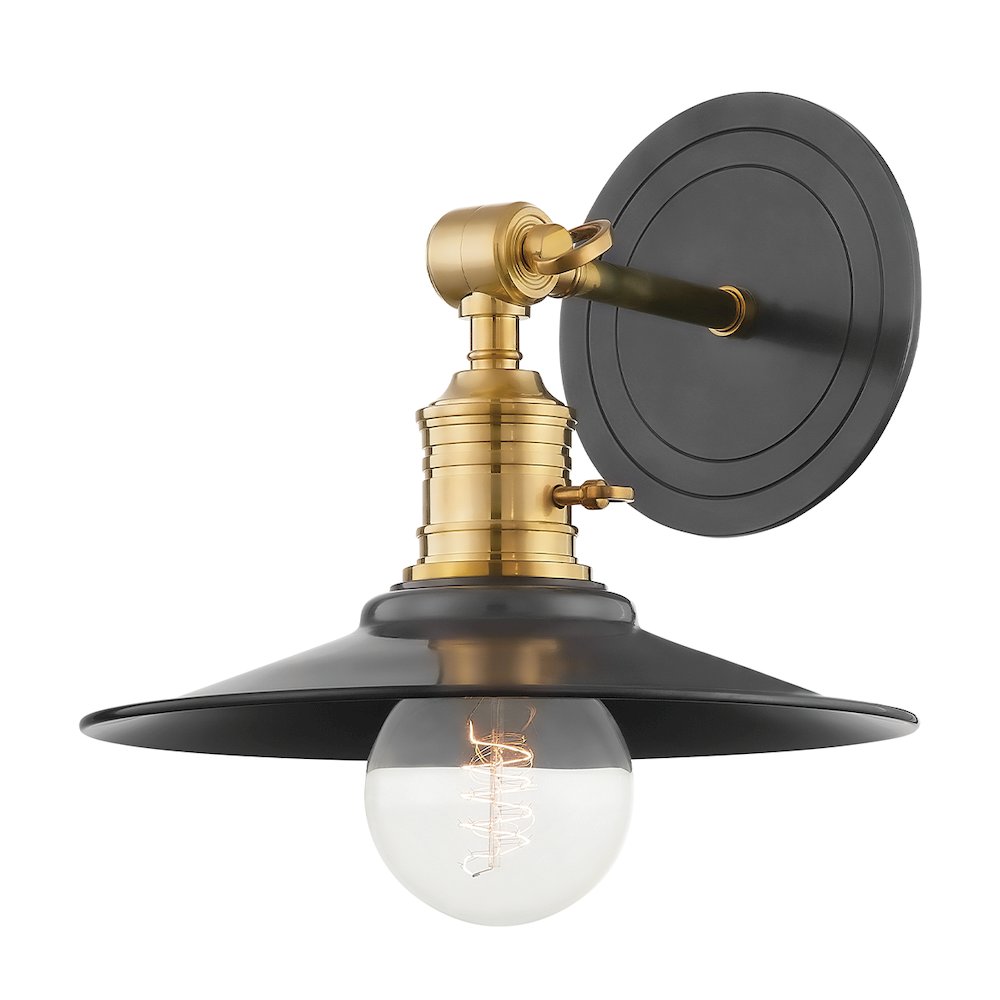 Garden City Wall Sconce, Aged Brass, Old Bronze. Picture 1