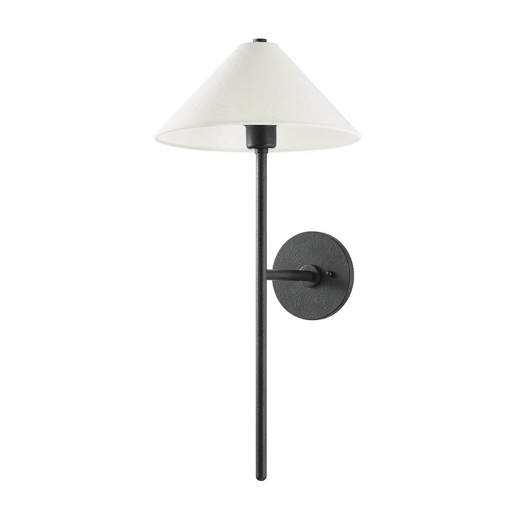 Cedar Wall Sconce In Forged Iron Color. Picture 1