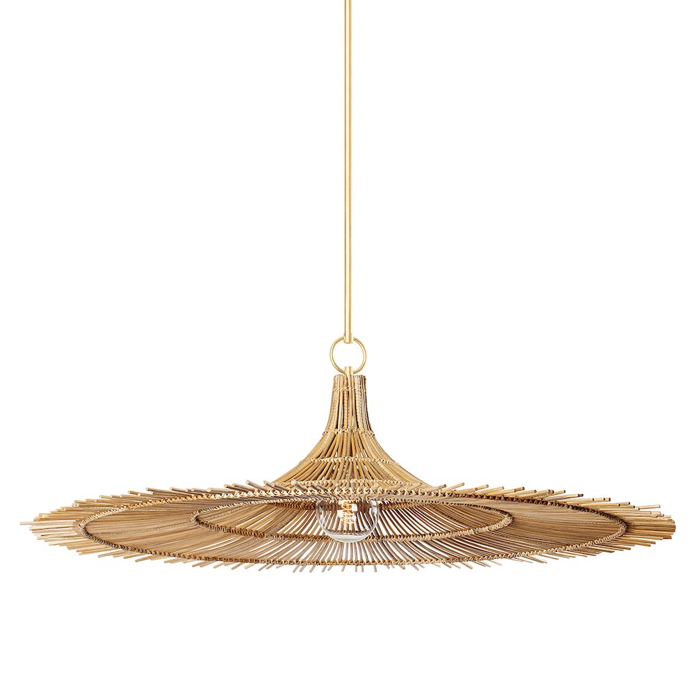 Costa Mesa Pendant, Vintage Gold Leaf. Picture 1