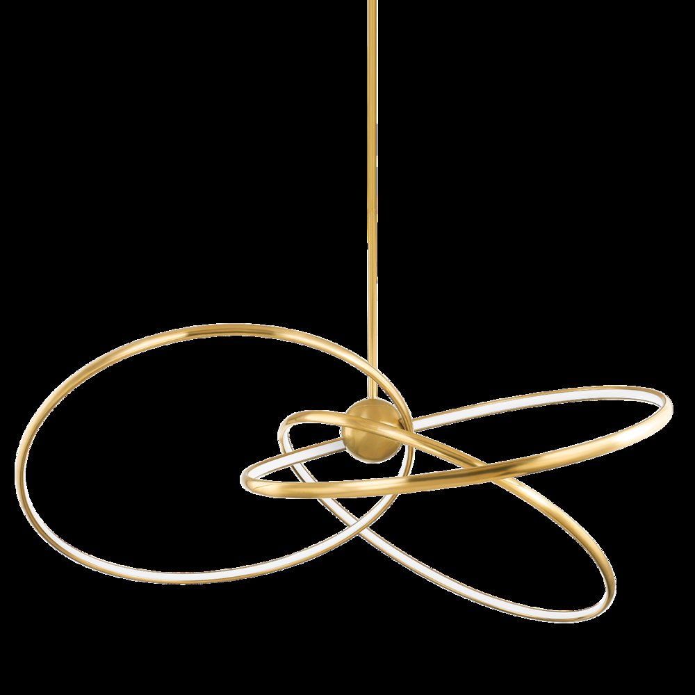 Alula Chandelier, Vintage Brass. Picture 1