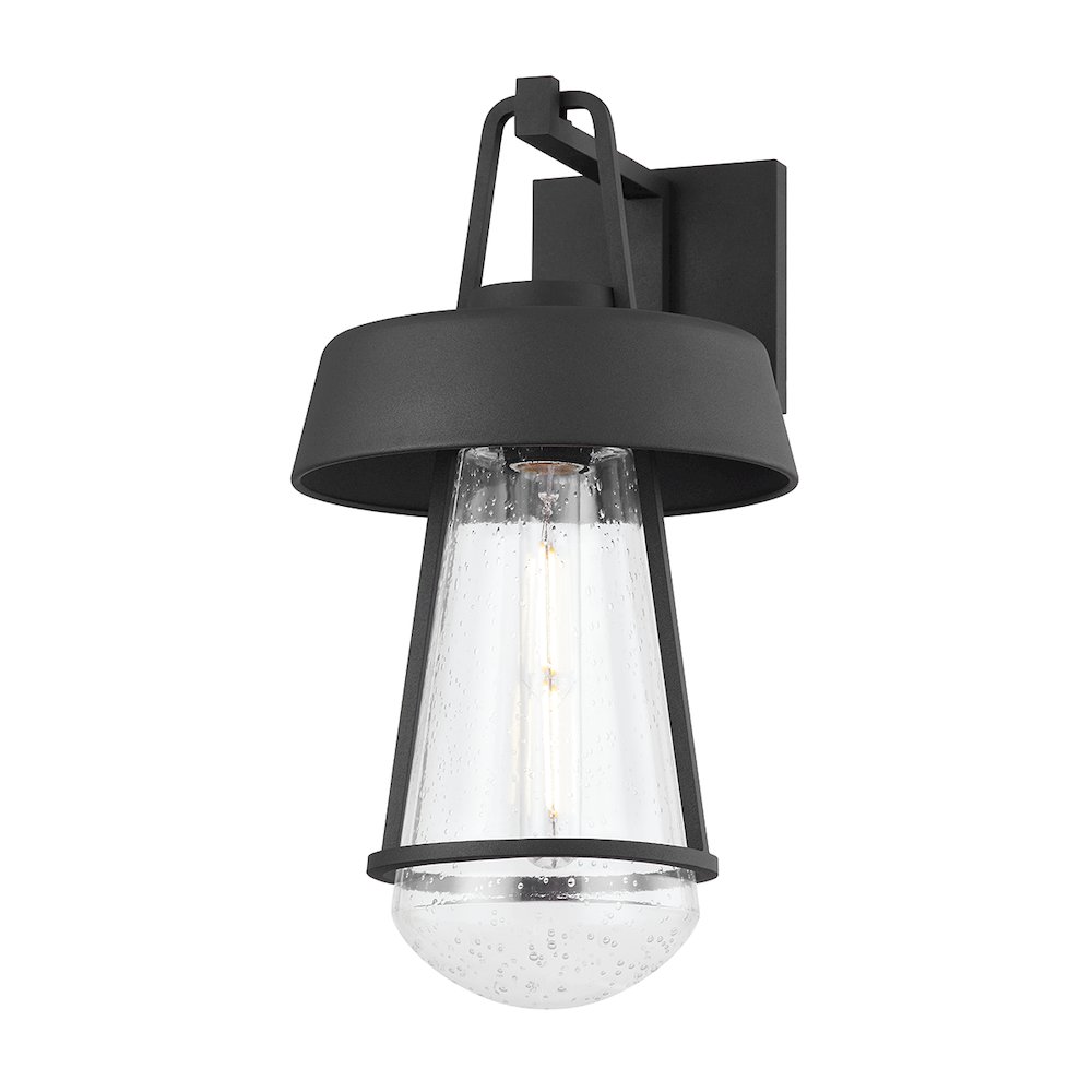 Brady Exterior Wall Sconce, Texture Black. Picture 1