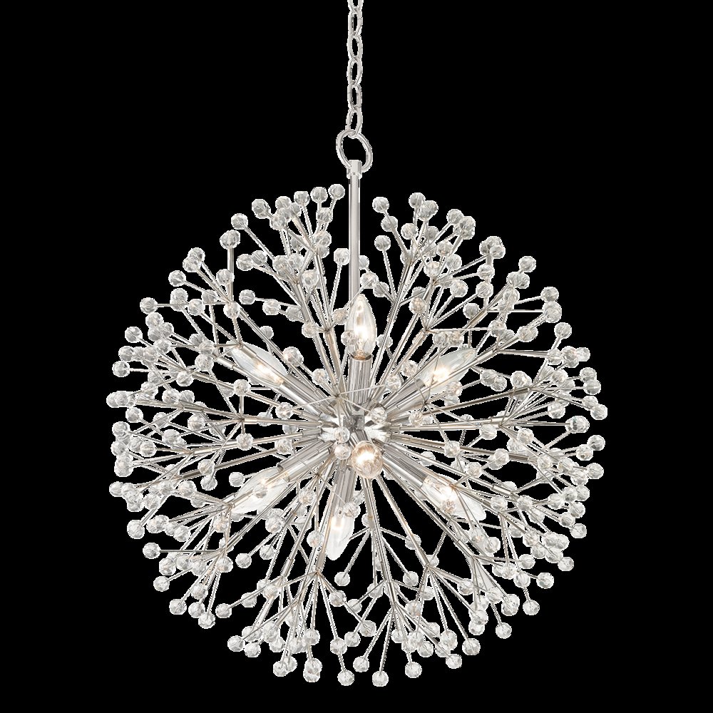 Dunkirk Chandelier, Polished Nickel. Picture 1