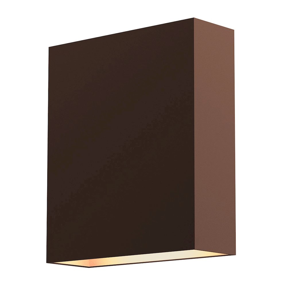 Flat Box Wall Sconce, Textured Bronze. Picture 1