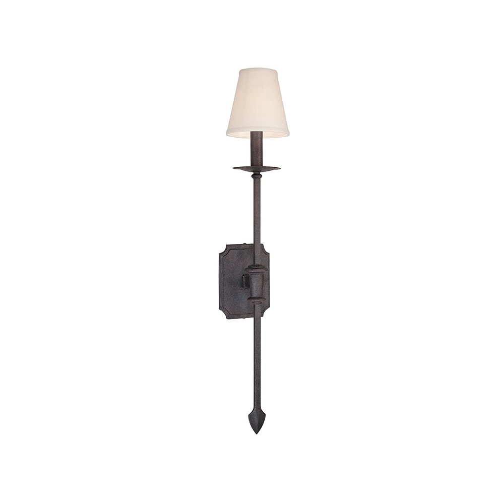 La Brea Wall Sconce In Textured Iron Color. Picture 1
