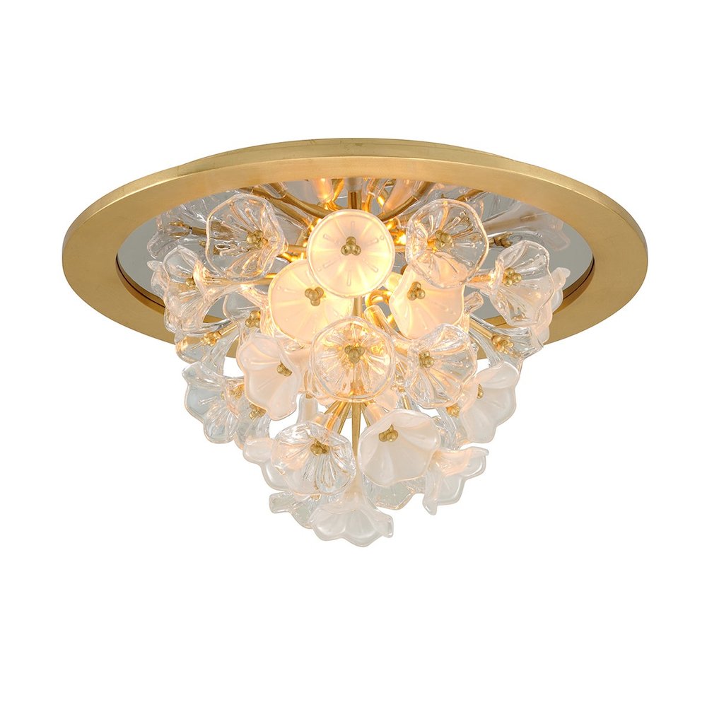 Jasmine Flush Mount, Gold Leaf. Picture 1