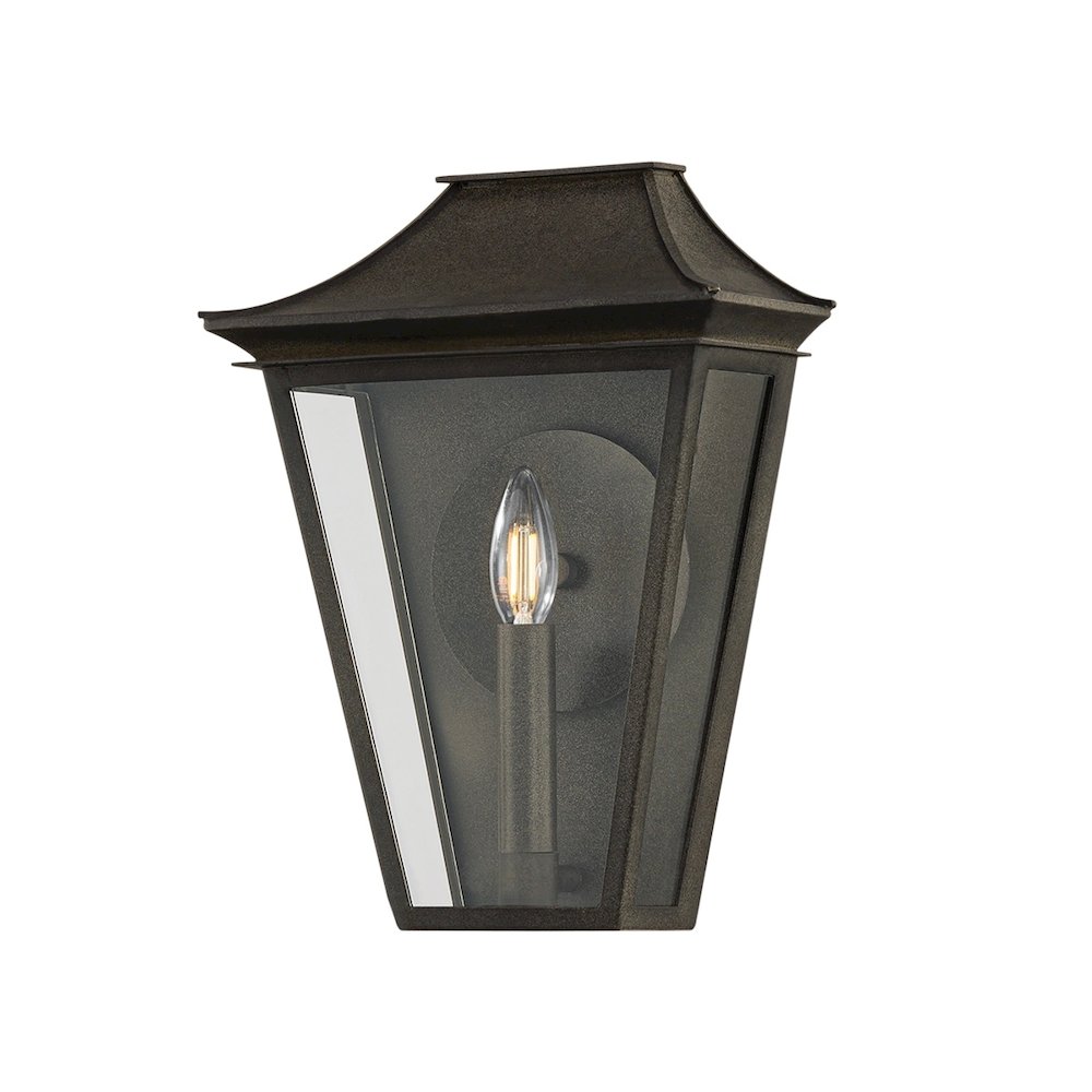 Tehama Exterior Wall Sconce In French Iron Color. Picture 1