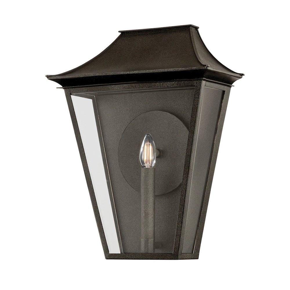 Tehama Exterior Wall Sconce In French Iron Color. Picture 1