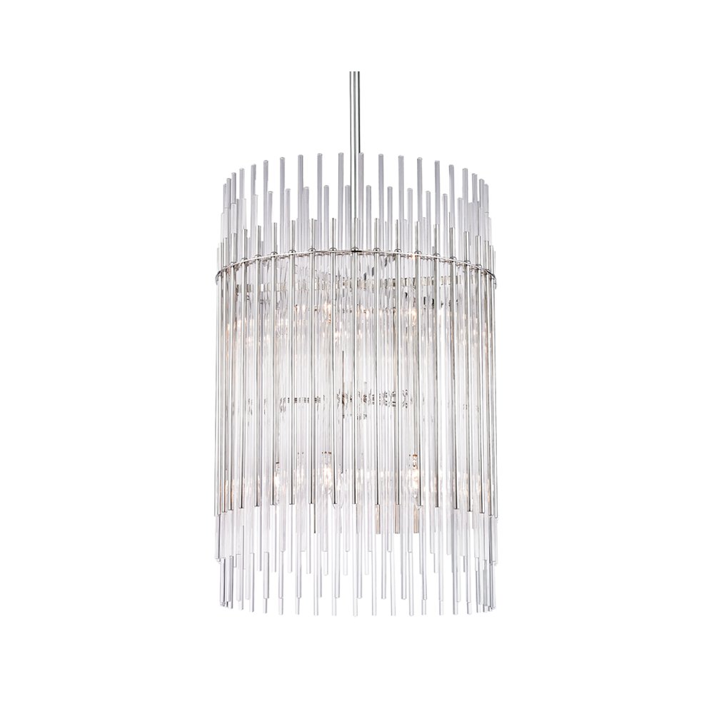 Wallis Chandelier, Polished Nickel. Picture 1