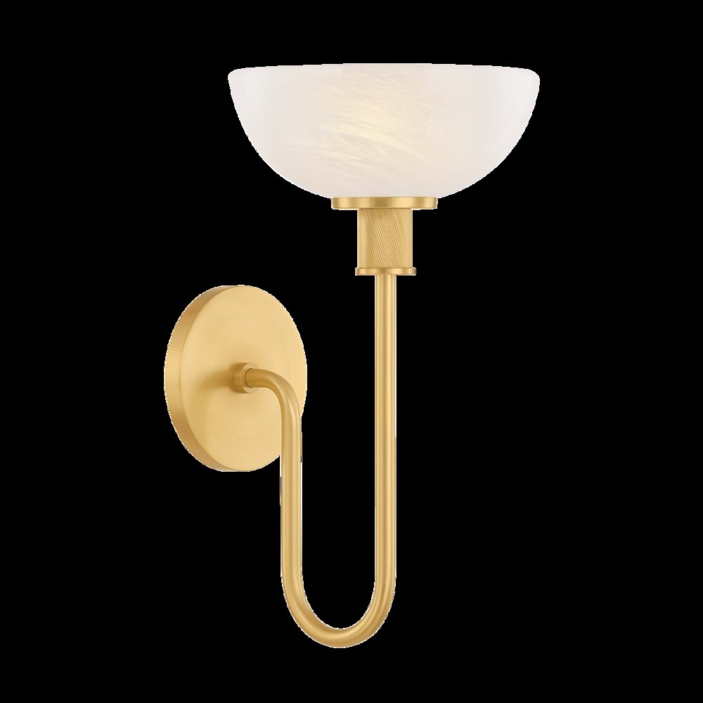 Aster Wall Sconce, Aged Brass. Picture 1