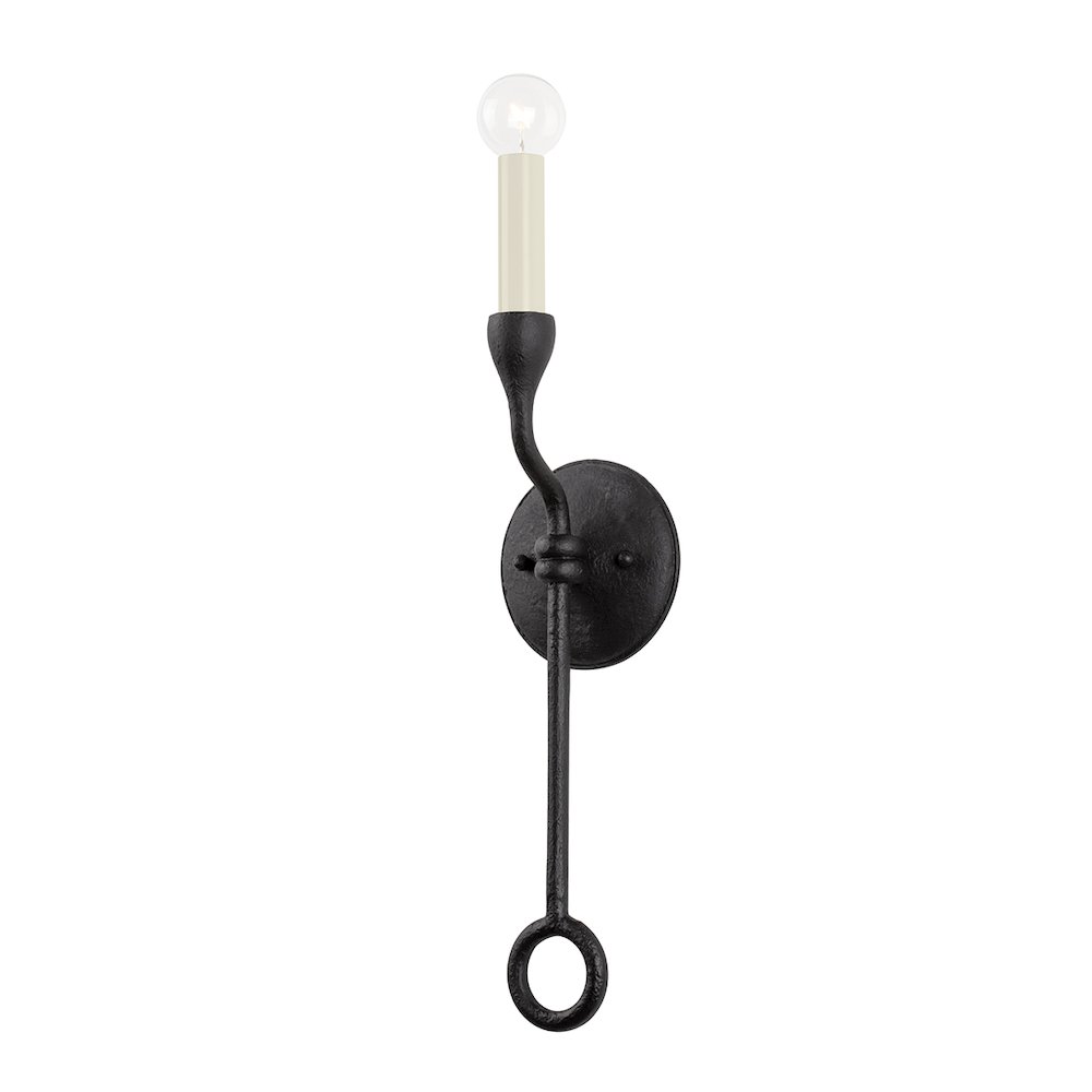 Orson Wall Sconce, Black Iron. Picture 1