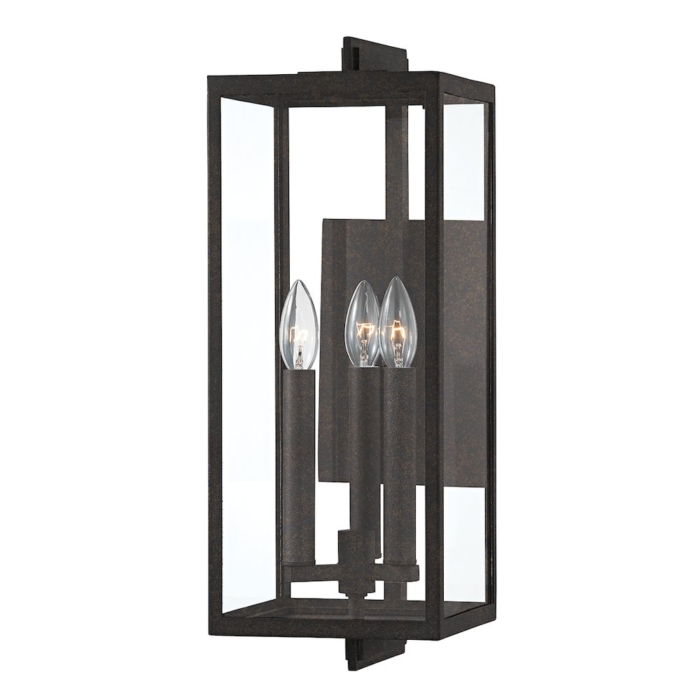 Nico Exterior Wall Sconce, French Iron. Picture 1