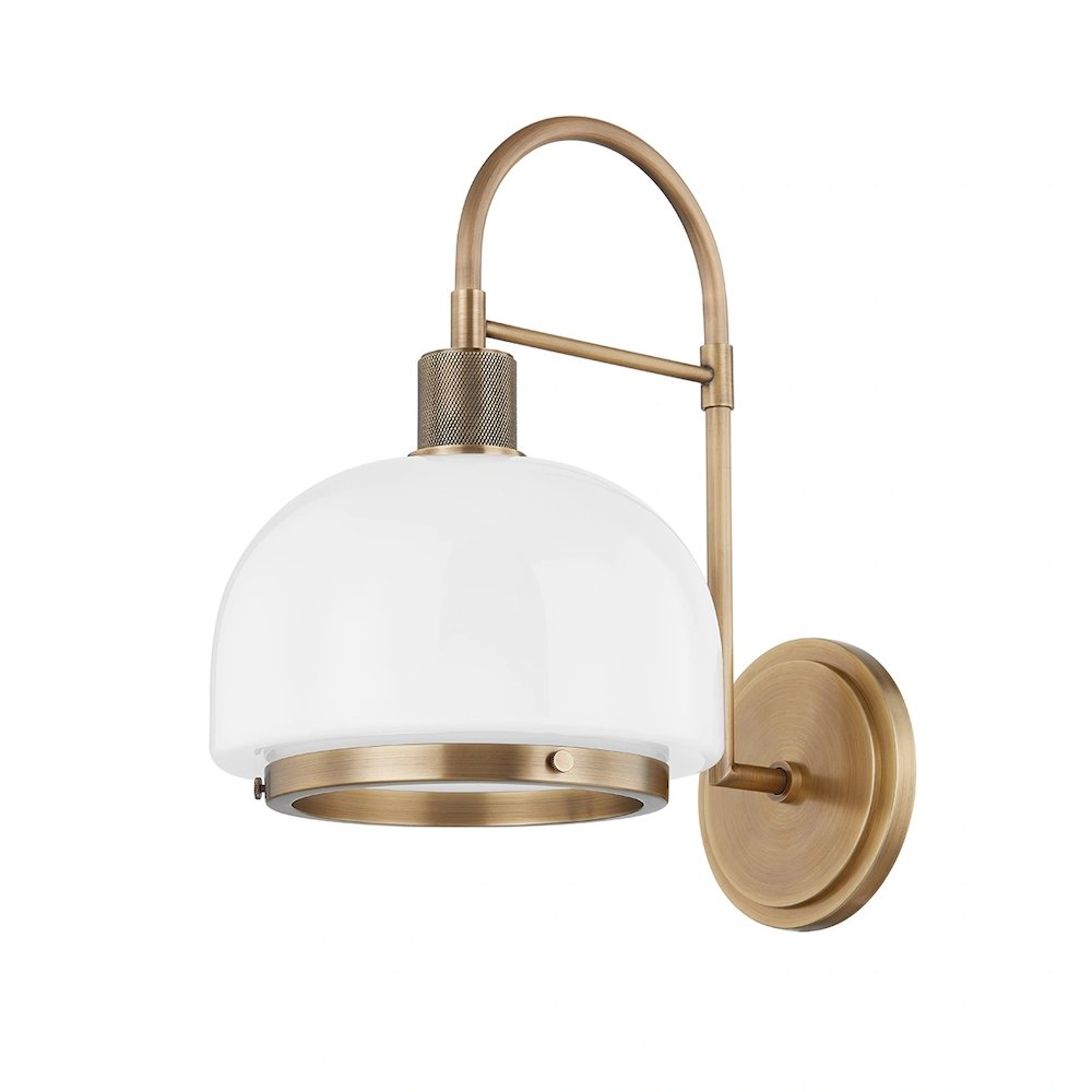 Bradbury Wall Sconce In Patina Brass Color. Picture 1