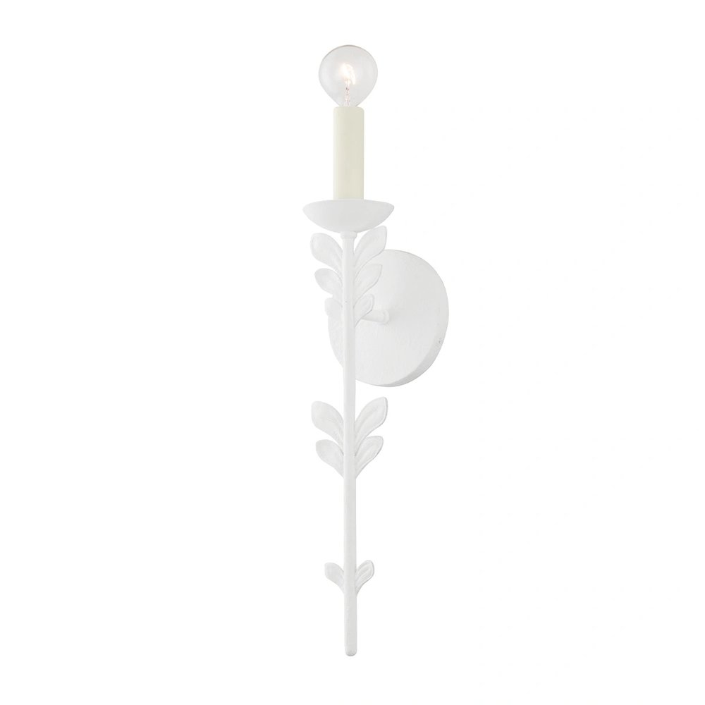 Florian Wall Sconce In Gesso White Color. Picture 1