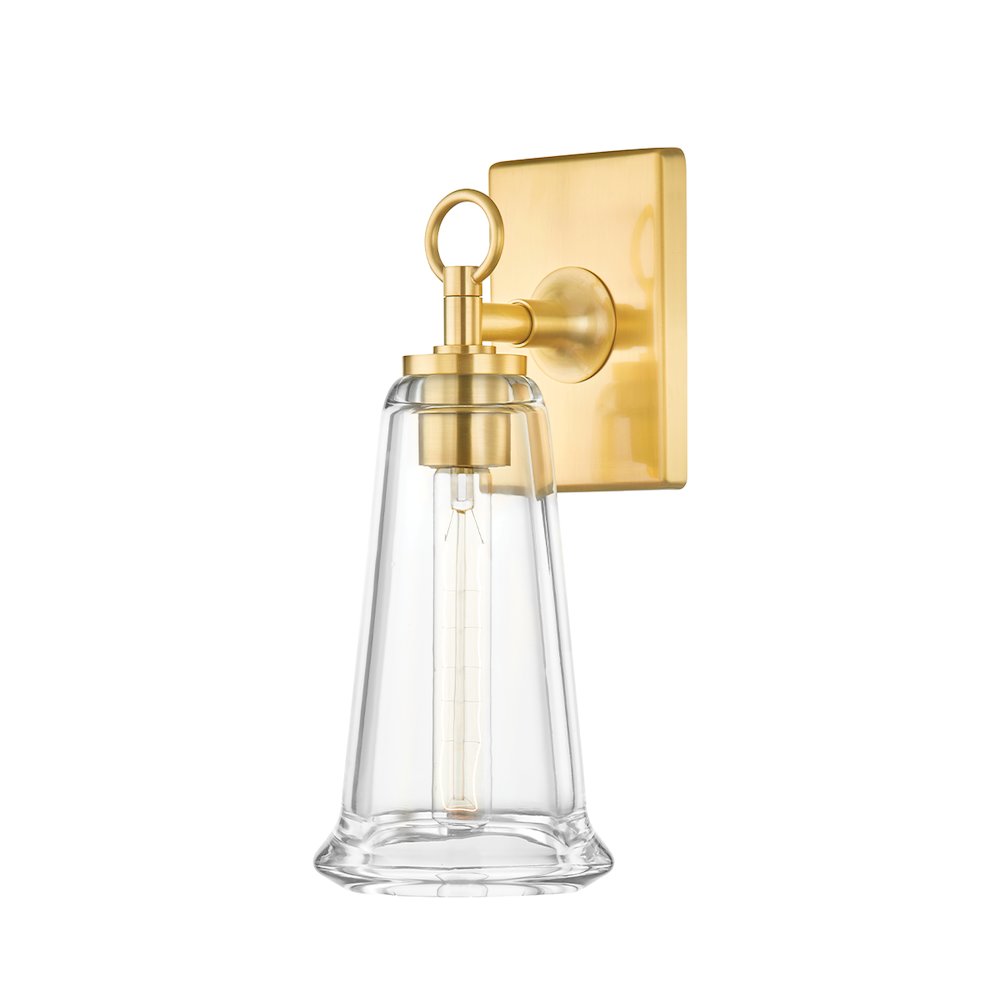 Newfield Wall Sconce, Aged Brass. Picture 1