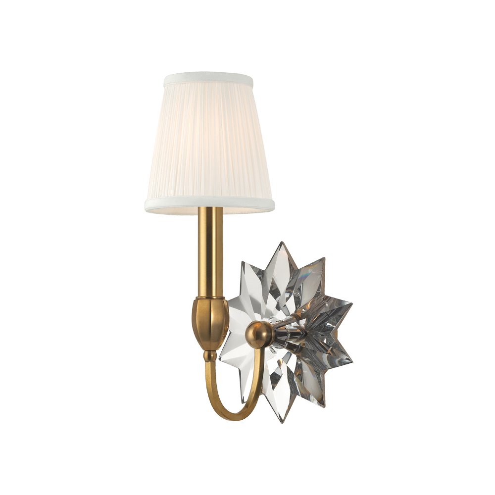Barton Wall Sconce, Aged Brass. Picture 1
