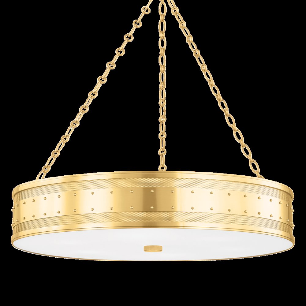 Gaines Chandelier, Aged Brass. Picture 1