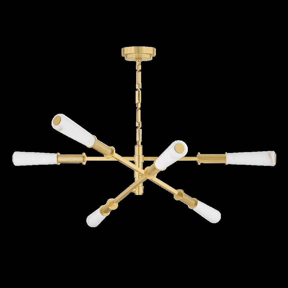 Dashiell Chandelier, Vintage Polished Brass. Picture 1