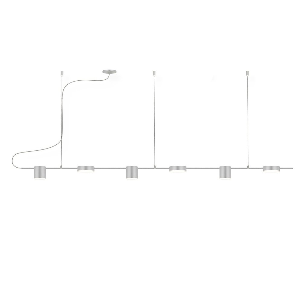 Counterpoint Pendant, Bright Satin Aluminum. Picture 1