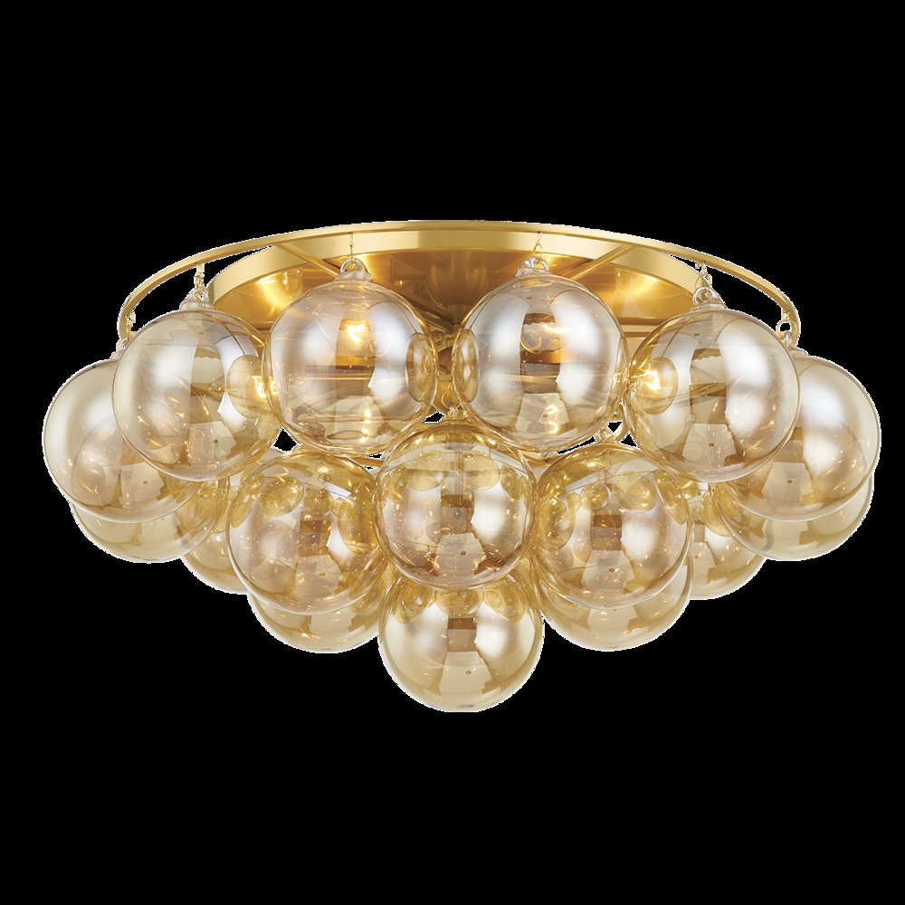 Mimi Flush Mount, Aged Brass. Picture 1